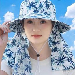 Wide Brim Hats Bucket Hats DMEE Sunscreen Lenses Sun Hat Shawl Full face Fishing Hat Summer Sun Protection Neck Protection Hat Bicycle Y240603903Z