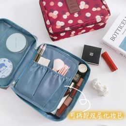 Storage Bags Cosmetic Bag Women's Portable Travel Large-Capacity Cosmetics Double Layer Ins Style Super Small Size