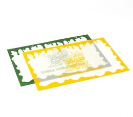 Silicone pad Printed mat FDA food grade reusable non stick concentrate bho wax slick oil heat resistant fiberglass silicone dab pa9501314
