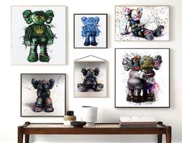 Graffiti Cute Doll Canvas Decorative Painting Wall Art Wall Art Pictures Cartoon Mural Poster For Kids Living Room Decoration6911661