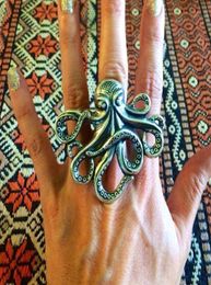 Cluster Rings Antique Opening Adjustable Big Animal For Women Men Octopus Elephant Butterfly Charm Ring Punk Accessories Aesthetic6495978