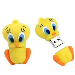 USB Flash Drive Rubber Duck Yellow Duck Memory Stick 4GB 8GB 16GB 32GB 128GB 64GB Funny Animal Pen Drive Gift Cartoon U Disc Usb 2.0