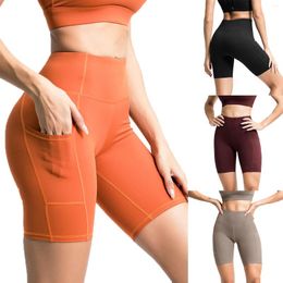 Active Shorts Women Summer Yoga Pants Adults Slim Fit Solid Colour Fitness Fifth For Running Bodybuilding 2024