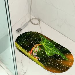 Bath Mats Modern Bathroom PVC Printed Kitchen Hallway Floor Mat Washroom Rug Tub Shower Anti Slip Toilet Room WC Carpet