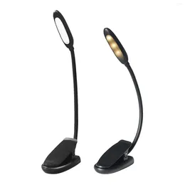 Table Lamps Mini LED Desk Lamp USB Rechargeable Eye Protection Night Light Reading Clip On