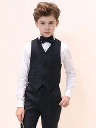 Clothing Sets Boys Vest Suit Shirt Three Piece Set Gentleman Piano Versatile Graduation Dress
