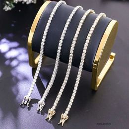 Gioielli raffinati di fabbrica 2 mm 3 mm 4 mm 5 mm Donne 10k 14k Gold Gold Chain Diamond Diamond Custom VVS MOISSANITE Tennis Necklace