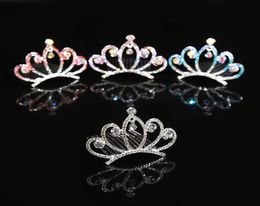 Children Hair Jewellery Baby Girls Rhinestone Tiara Headdress Crystal Princess Crown Combs Headwear Hair Accessories For Birthday Pa4320947