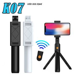 Selfie Monopods The selfie stick tripod K07 is an expandable mini tripod with a detachable remote control suitable for smartphone selfie phone holders G240529