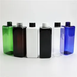 Storage Bottles Multicolor 300ML X 20 Personal Care Essential Oil Square Plastic Bottle With Screw Cap Empty Cosmetic Packing Containers