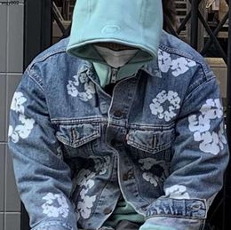 Herrjackor ägde tårar samma blomma denim jackaxuf7.