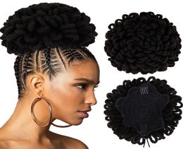Costume Accessories Dreadlock Afro High Puff Drawstring Ponytail Hair Bun Hairpieces Faux Locs Clip In Pony Tail Synthetic Hair Bu7915586