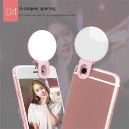 Selfie Lights Mobile Phone Flashes Selfie Lights LED Fill Light Video Light Camera Light SF02 Third-gear Photography Mobile Phone Accessories S246053