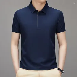Men's Polos Minimalist Smart Casual Summer Thin Polo Shirts Men Solid Turn-down Collar Breathable Fashion Versatile Loose Short SleeveTops