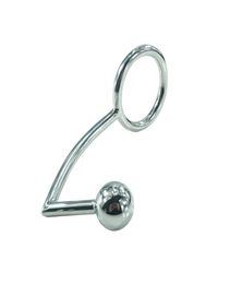 40mm,45mm,50mm for choose Stainless Steel butt plug ball anal hook with penis ring fetish cock device sex toys for men Y181104021166046