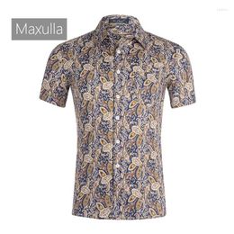 Men's Casual Shirts Summer Short Sleeved Shirt Outdoor Pure Cotton Breathable Hawaiian Fashion Printed Tops Clothing