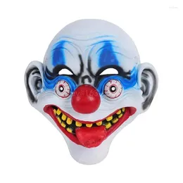 Party Supplies Funny Jokers Mask Halloween Horror Costume Prop Scary Clown With Tongue One Size Favours Kid Adults