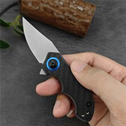 Mini Folding Pocket Knife CPM-20CV Blade Carbon Fibre Hanldes Outdoor Camping EDC Tools Survival Knives ks 7200 7800 bm 535 533