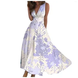 Casual Dresses Womens Long Dress Maxi Swing A Line Floral Fashion Streetwear Outdoor Daily Date Print Sleeveless