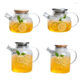 Water Bottles Heat-Resistants Glass Teapot With Handle Large Capacity Cold Kettles For Household Use Practical Jugs