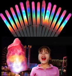 2020 New LED Cotton Candy Glo Cones Colorful LED Light Stick Flash Glow Cotton Candy Stick For Vocal Concerts Night Party7236349