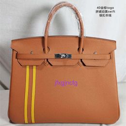 Customised Hac 40 50cm Large Travel Tote Bag Genuine Leather 303540cm Custom Spliced Platinum Bag Togo Leather Swift Leather Customised Mens With Have Logo PYJ2
