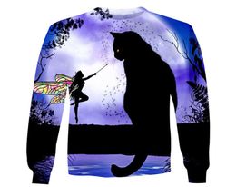 mens sweatshirt 3d print sweater Cat jumper long sleeve tee shirts womens pullover Couple clothes thin pullovers S5XL jumpers Dro6718899