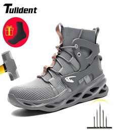 Man Safety Shoes PunctureProof Work Sneakers Lightweight Men Steel Toe Boots Indestructible 2201108628402
