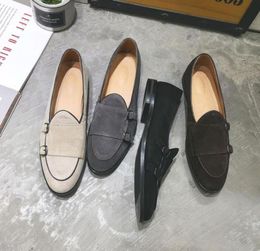 Mocassins Black Monk Strap Sapat Shoes Formal Business Shoes Men Oxford Leather Fashion Gents Sapato Mocassin Homme de Luxe5681233