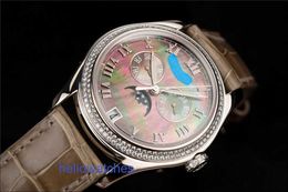 Potiky Phelipel watch luxury designer New Complex Function Hour Watch Platinum Original Set Diamond Automatic Mechanical Watch Womens 6