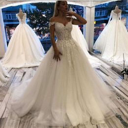 Gorgeous Wedding Dresses China For Women In Dubai Ball Off Shoulder Turkey Lace Appliques Lebanon Bridal Gown 0605