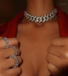 iced out bling hip hop women Jewellery chunky Miami cuban link chain choker necklace 15quot 16quot 18quot12892217