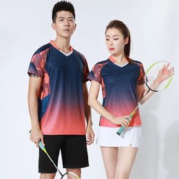 Quick Dry Breathable Badminton ShirtWomen Men Table Tennis volleyball Team Game Running Training T Shirts 240527