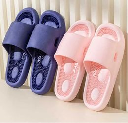 Slippers Massage slippers for men and women indoor anti slip acupoints with prickly particles soft sole foot therapy sole massage slipL464