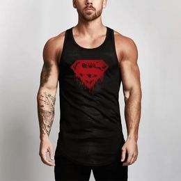 Workout Mesh Fitness Mens Tank Top Brand Fashion Casual Singlets Sleeveless Gym Tanktops Bodybuilding Vest Stringer Undershirt 240601