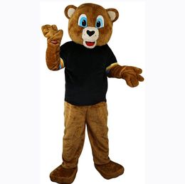 Christmas Plush Brown Bear Mascot Costume Top Quality Christmas Halloween Fancy Party Dress Cartoon Character Outfit Suit Carnival Unisex Outfit