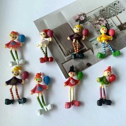 Fridge Magnets Cute girl doll decoration refrigerant magnet childrens toy home decoration G240529
