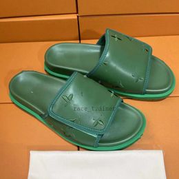 Подушка для бассейна Слайды дизайнерские сандалии мужчины Sliders Slipers Fashion Damier Jacquard Princt
