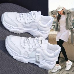 Fitness Shoes Breathable Wild Sneakers Women Summer Korean Version Of The Small White Ins Dad Increased