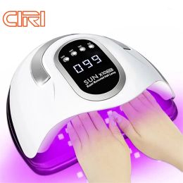 Dryers SUN X10MAX UV LED Nail Lamp for Manicure 280W Gel Polish Drying Machine with Large LCD Touch Professional Smart Nail Dryer Tools