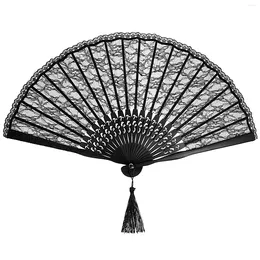 Decorative Figurines ROSENICE Spanish Victorian Hand Fan For Wedding Party Favor Fancy Dress (Black)