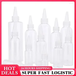 Liquid Soap Dispenser 5-250ml Transparent Sharp-mouth Bottle Plastic Colour Paste Dye Squeezable Cosmetic Bottling Container