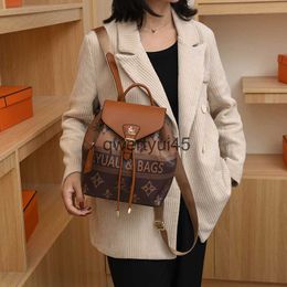 Backpack Style Bag Womens New Double Shoulder Old Flower Single Crossbody Tote Big MLB Large Capacity H240605