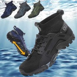 Hiking Shoes High-Top Barefoot Upstream Water Trekking Mountain Boots Anti-Skid Sneakers Outdoor Wear-Resistant Q240605