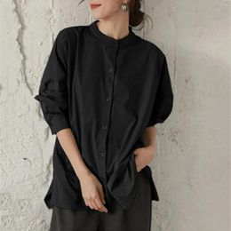 Women's Blouses For Women 2024 Summer Tops Long Sleeved Plain Loose Adult Simple Fashion Blusas Mujer Elegantes Y Juveniles