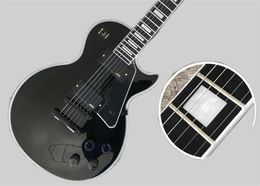 Black Electric guitar, Ebony fingerboard, Black hardware, Frets binding, Solid mahogany body electric guitar 2588