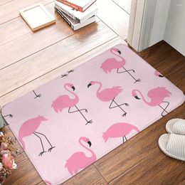 Carpets Non-Slip Carpet Flamingo Pink Bird Doormat Living Room Kitchen Mat Entrance Door Decor Rug