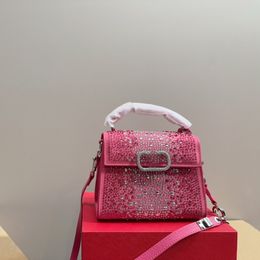 Crystal Diamond Handbag Crossbody Bag Triangle Shoulder Handbags Flip Wallet Detachable Strap Drawstring Tote Bags