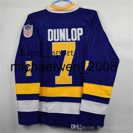 esp8 Weng #7 REGGIE DUNLOP CHARLESTOWN JERSEY SLAP SHOT SlapShot movie hockey jerseys