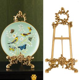 Decorative Plates Vintage Style Plate Stands For Display Metal Frame Holders Pictures Po Easel Tabletop Art Dish